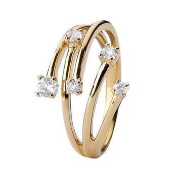 Køb model 3.16.B-55, fem grenet ring med 5 hvide topaz her hos Houmann.dk